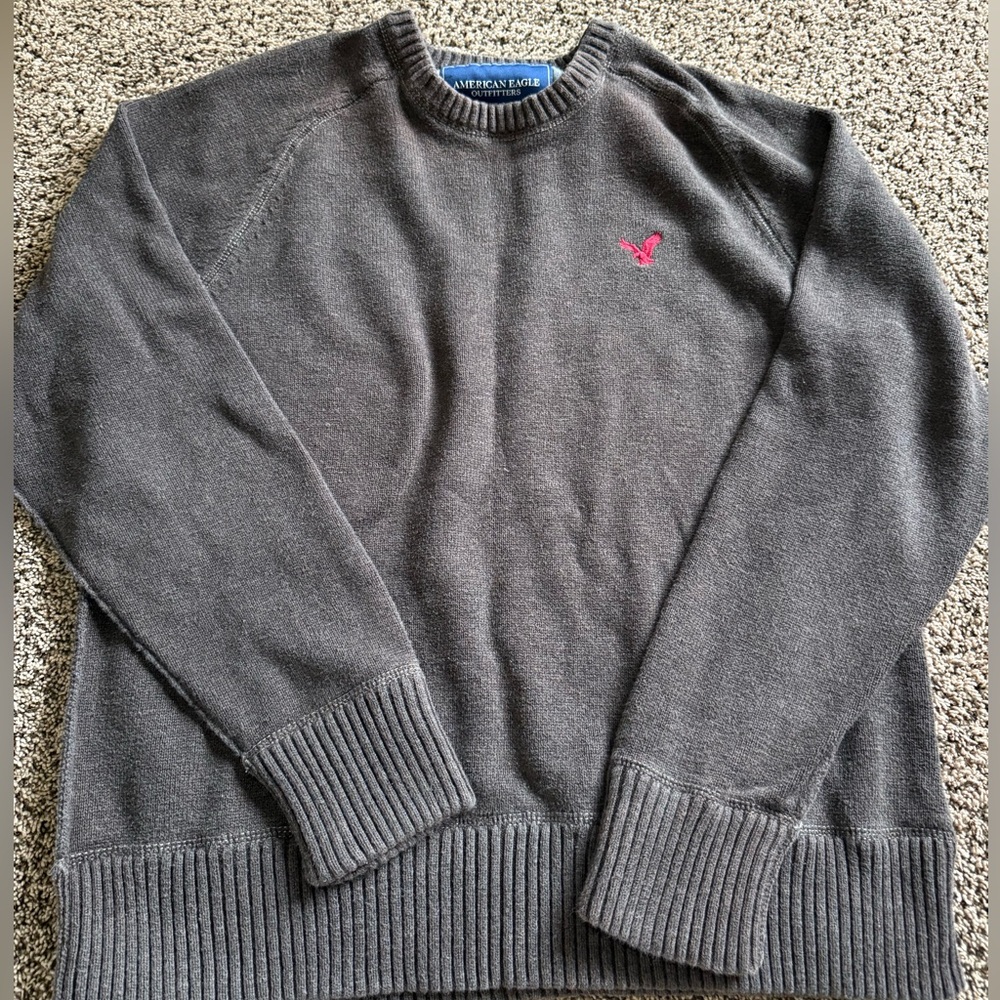 Men’s large American eagle outfitters brown chunky knit, warm sweater